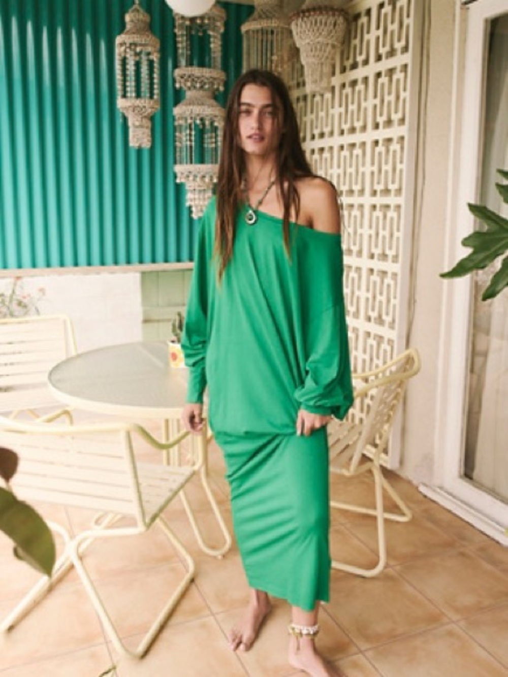 Free People Lifestyle Maxi Dress Jolly Green Size Small